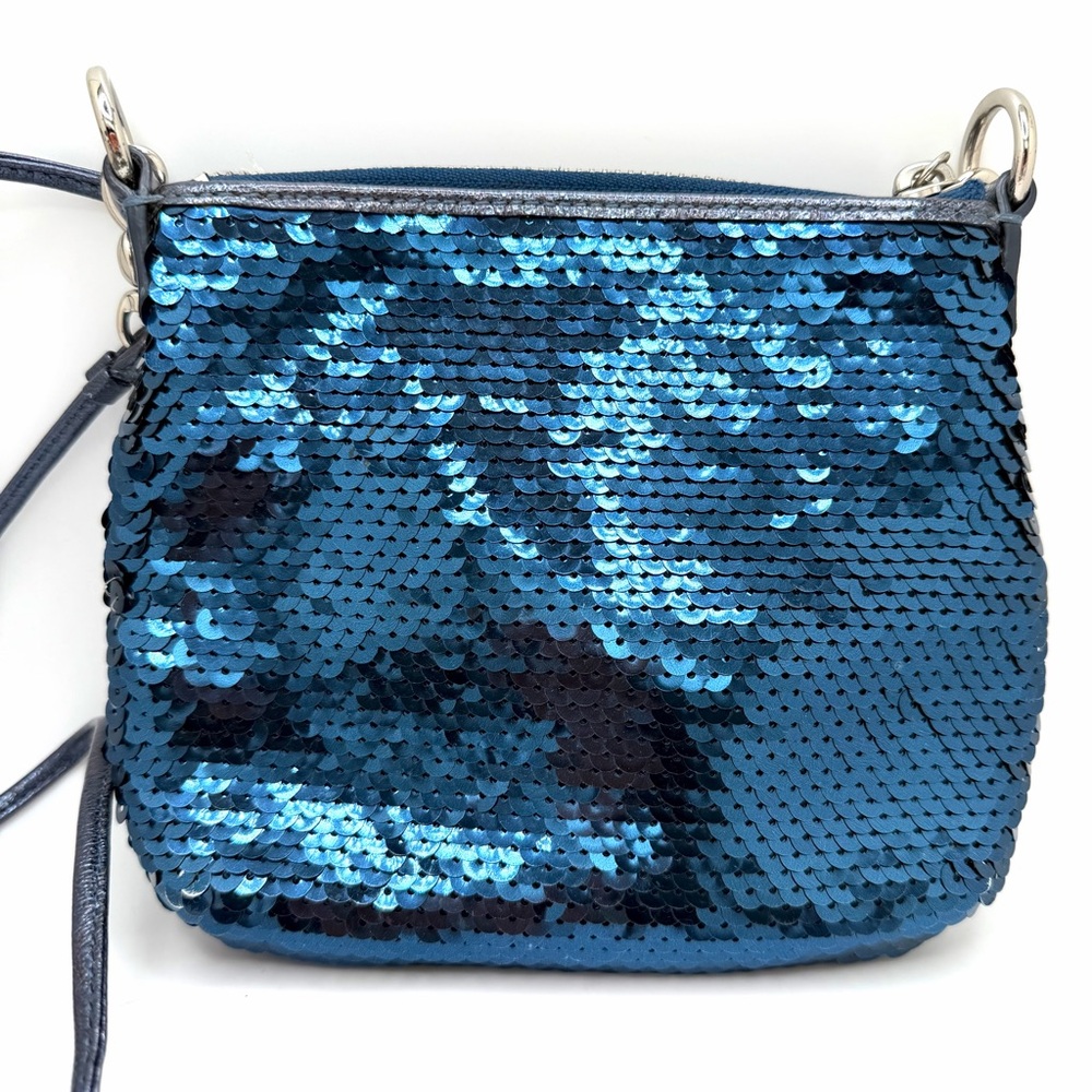 Vintage Coach Poppy Blue Sequin Crossbody Bag | Y2K Era - Picture 5 of 9